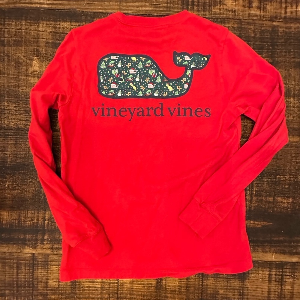 Vineyard Vines Kids Red Long Sleeve Shirt- Like New
